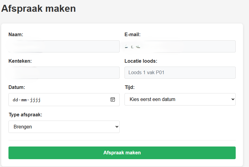 Afspraak maken
